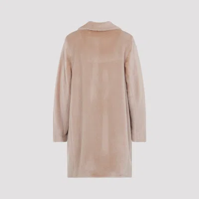 Peserico Bear Cocoon Single-breasted Coat In Neutral