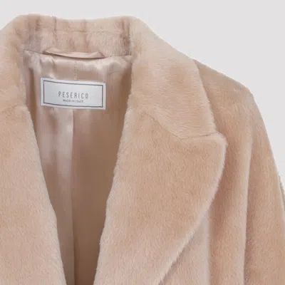 Peserico Bear Cocoon Single-breasted Coat In Neutral