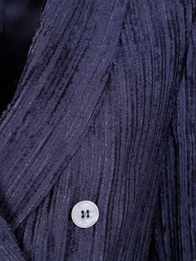 Peserico Collared Long-sleeved Suit Jacket In Purple