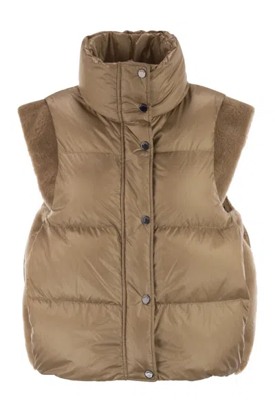 Peserico Down Vest With Winged Collar