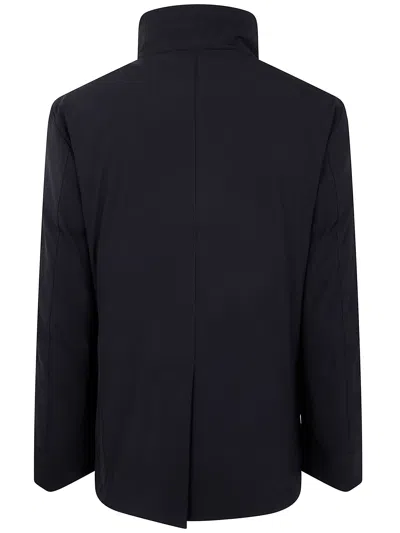 Peuterey Double-breasted Down Jacket In Blue