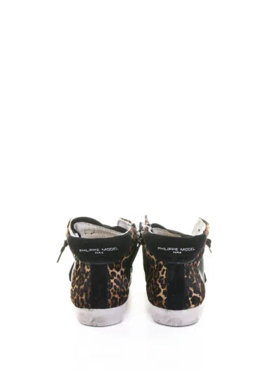 Philippe Model Leopard-print High-top Sneakers In Multi