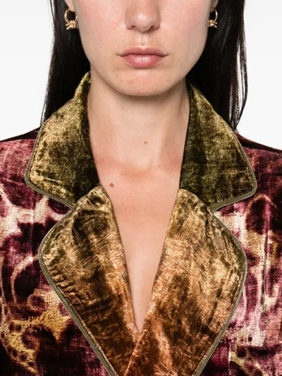 Pierre-louis Mascia Pierre Louis Mascia Double-breasted Jacket In Burgundy