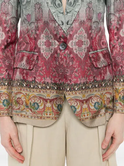 Pierre-louis Mascia Pierre Louis Mascia Silk Single-breasted Jacket In Multi