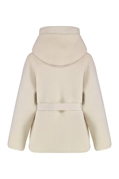 Pinko Hooded Belted Peacoat