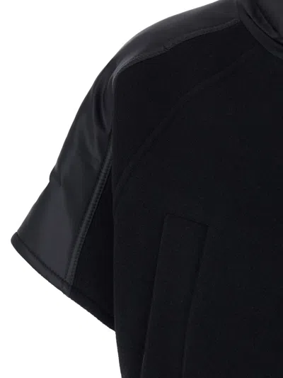Pinko Short-sleeved Stand-up Collar Jacket In Black