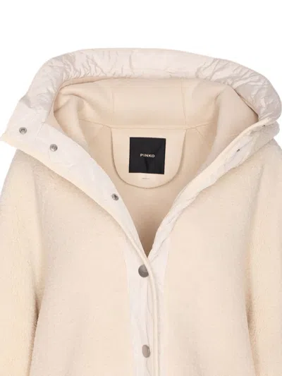 Pinko White Polyester Clothing Jackets In Neutral