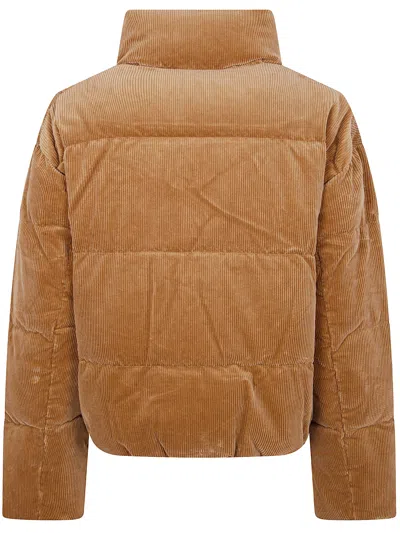 Polo Ralph Lauren Corduroy Quilted Puffer Jacket In Nude