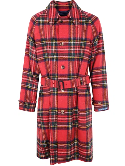 Polo Ralph Lauren Balm Single Breasted Top Coat Clothing In Red