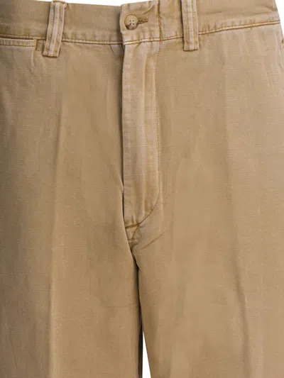 Polo Ralph Lauren Beige Cotton Trousers In Neutral