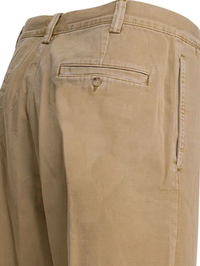 Polo Ralph Lauren Beige Cotton Trousers In Neutral