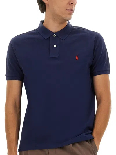 Polo Ralph Lauren Collar Polo Shirts Short Sleeves In Blue