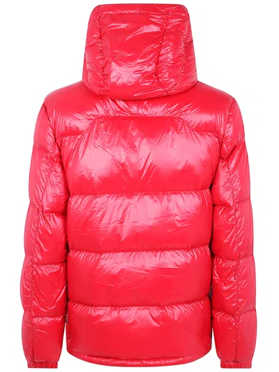 Polo Ralph Lauren Quilted Hooded Bomber Jacket With Zippered Pocket In Red
