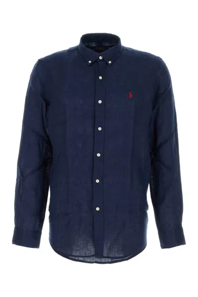 Polo Ralph Lauren Stretch Cotton Shirt In Blue