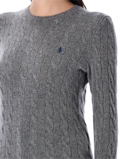 Polo Ralph Lauren Ralph Lauren Gray Wool And Cashmere Cable-knit Sweater In Gray