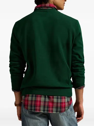 Polo Ralph Lauren Polo Bear Fleece Crew Neck Sweatshirt Clothing In Green