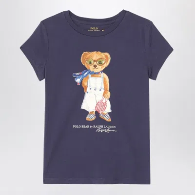Polo Ralph Lauren Polo Bear T-shirt Navy Blue In Cotton In Blue
