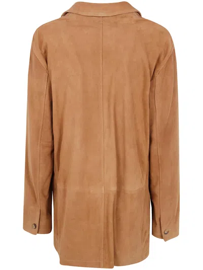 Polo Ralph Lauren Womens Maple Relaxed-fit Single-breasted Suede Blazer In Brown