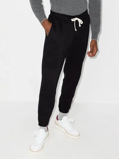 Polo Ralph Lauren Relaxed Fit Trousers With Drawstring Waist And Tapered Leg In Black