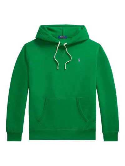 Polo Ralph Lauren The Rl Cotton-blend Fleece Hoodie Clothing In Green