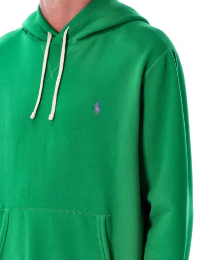Polo Ralph Lauren The Rl Cotton-blend Fleece Hoodie Clothing In Green