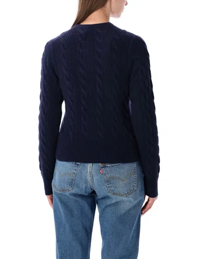 Polo Ralph Lauren Pony Cable-knit Wool And Cashmere Cardigan