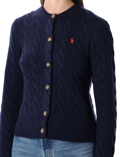 Polo Ralph Lauren Pony Cable-knit Wool And Cashmere Cardigan