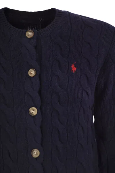 Polo Ralph Lauren Pony Cable-knit Wool And Cashmere Cardigan