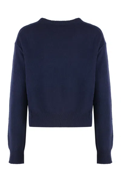 Polo Ralph Lauren Wool-blend Crew-neck Sweater In Blue