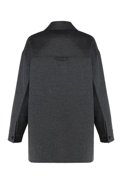 Prada Wool Jacket With Buttons In Black