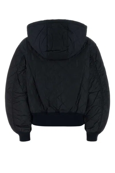 Prada Quilted Re-nylon Hooded Blouson Jacket In Blue