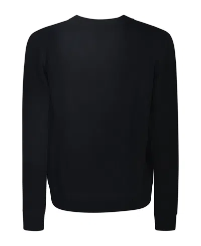 Prada Intarsia-knit Logo Sweatshirt In Black