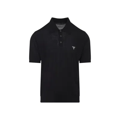 Prada Knitted Wool Polo Shirt