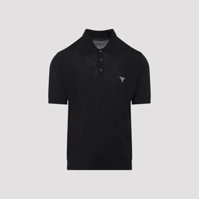 Prada Knitted Wool Polo Shirt