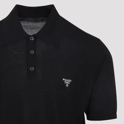 Prada Knitted Wool Polo Shirt