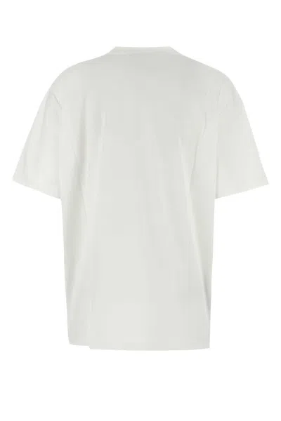 Prada T-shirt Oversize In Cotone Bianco Donna In White