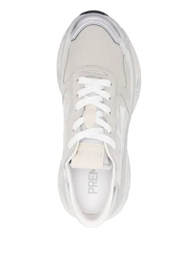 Premiata Lace-up Chunky Sneakers In Silver