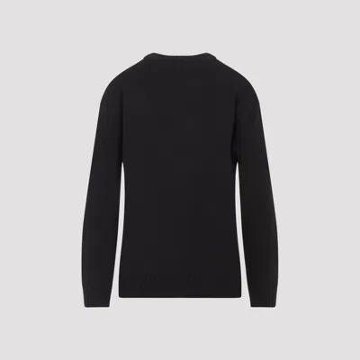 Ralph Lauren Crew Neck Embroidered Knitwear In Black