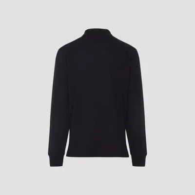 Ralph Lauren Long Sleeve Bear Cardigan With Ribbed Cuffs In Black