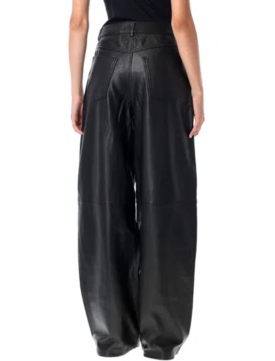 Remain Birger Christensen Leather Pant With Pockets And Loops In Black