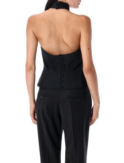 Remain Birger Christensen Fitted Halter Neck Sleeveless Top In Black
