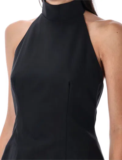 Remain Birger Christensen Fitted Halter Neck Sleeveless Top In Black