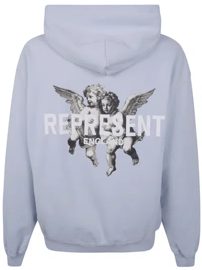 Represent " Legacy Cherubs" Hoodie Clothing In Blue