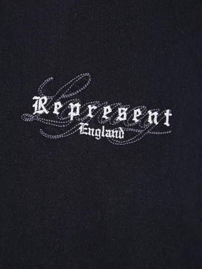 Represent Black Cotton Oversize England Legacy T-shirt In Blue