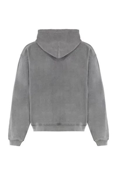 Represent Washed Grey Zip-up Sweatshirt
