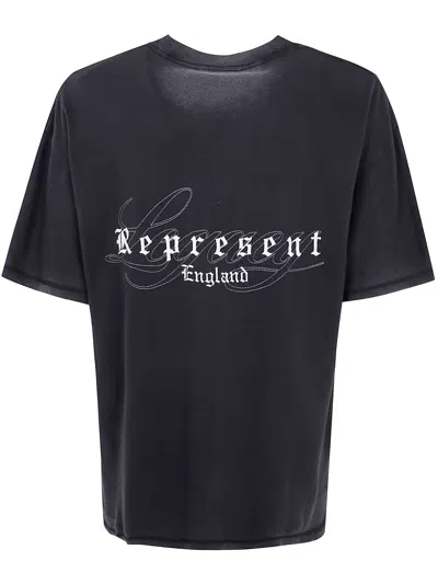 Represent Black Cotton Oversize England Legacy T-shirt In Blue