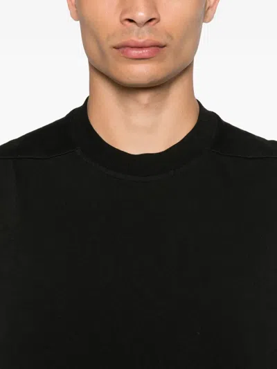Rick Owens Sleeveless Crew Neck T-shirt With Round Shape In Black