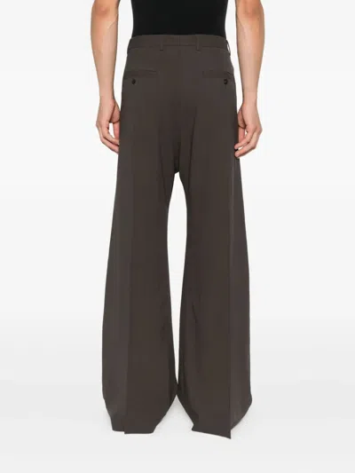 Rick Owens Zip-fly Trousers In Brown