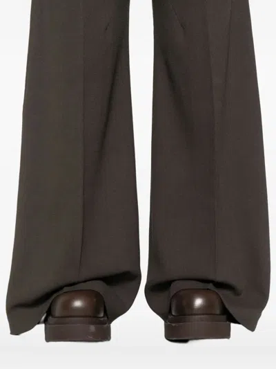 Rick Owens Zip-fly Trousers In Brown