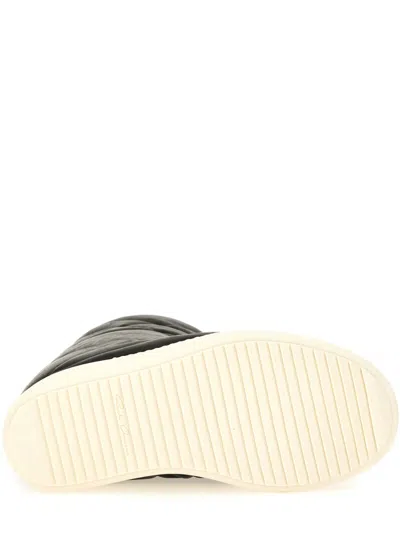 Rick Owens Quilted Round Toe Platform Boots In Black